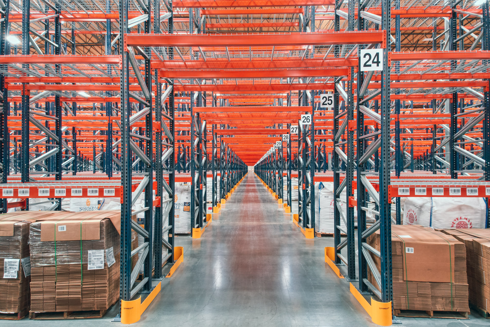 Industrial pallet racking installation in Riverview warehouse